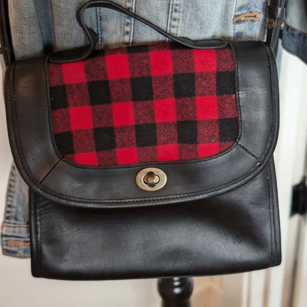 Pendleton Black and Red Checkered Crossbody Bag